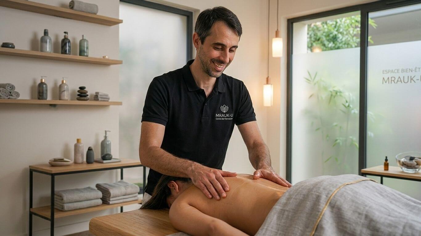 Compétences métiers Formation Massage Abhyanga — pratique encadrée des techniques